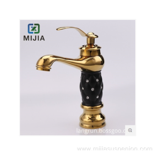 Contemporary Style Brass Gold Colored Kitchen Faucet